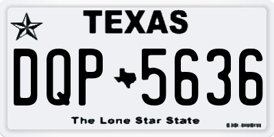 TX license plate DQP5636
