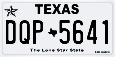 TX license plate DQP5641