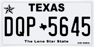 TX license plate DQP5645