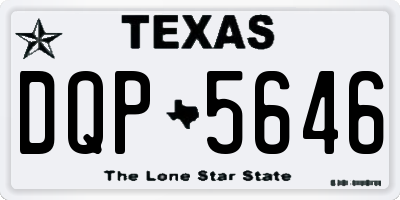 TX license plate DQP5646
