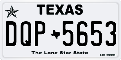 TX license plate DQP5653