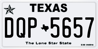 TX license plate DQP5657