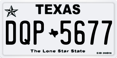 TX license plate DQP5677