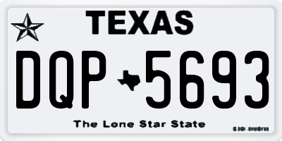 TX license plate DQP5693