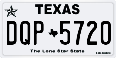 TX license plate DQP5720