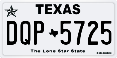 TX license plate DQP5725