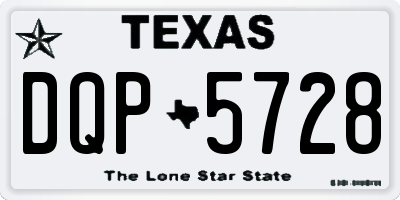 TX license plate DQP5728