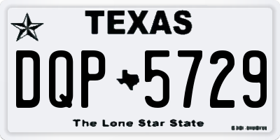 TX license plate DQP5729