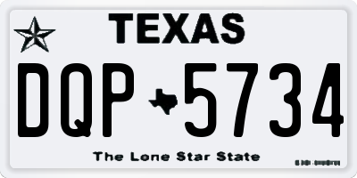 TX license plate DQP5734