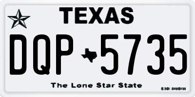 TX license plate DQP5735