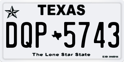 TX license plate DQP5743