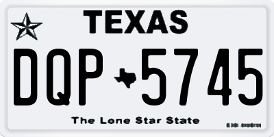 TX license plate DQP5745