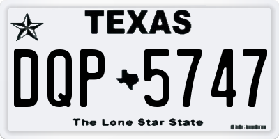 TX license plate DQP5747