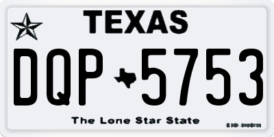 TX license plate DQP5753