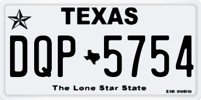 TX license plate DQP5754