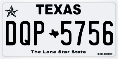 TX license plate DQP5756