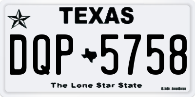 TX license plate DQP5758