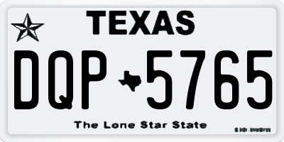 TX license plate DQP5765