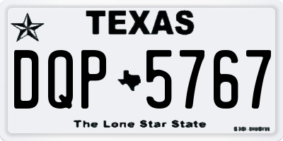 TX license plate DQP5767