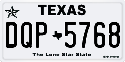 TX license plate DQP5768