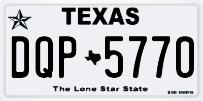 TX license plate DQP5770