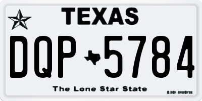 TX license plate DQP5784
