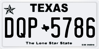 TX license plate DQP5786