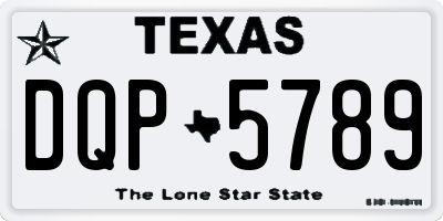 TX license plate DQP5789