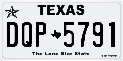 TX license plate DQP5791