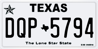 TX license plate DQP5794
