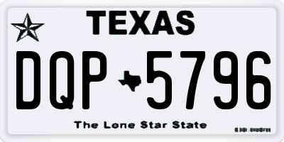 TX license plate DQP5796