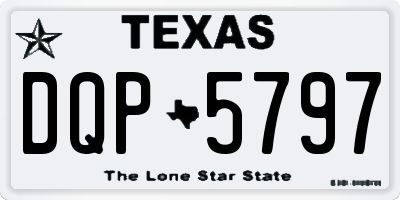 TX license plate DQP5797