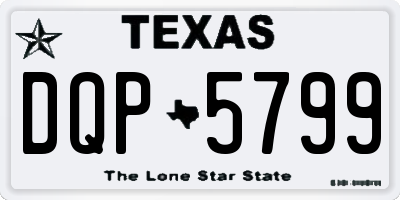 TX license plate DQP5799