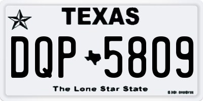 TX license plate DQP5809