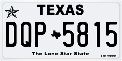 TX license plate DQP5815