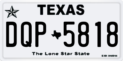 TX license plate DQP5818
