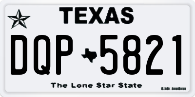 TX license plate DQP5821