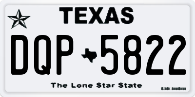 TX license plate DQP5822