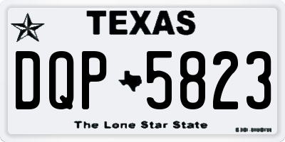 TX license plate DQP5823