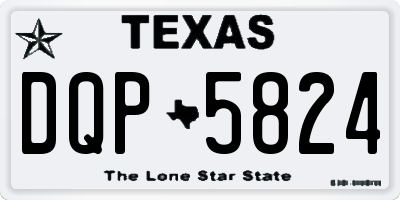 TX license plate DQP5824