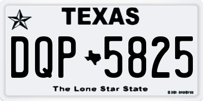 TX license plate DQP5825