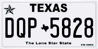 TX license plate DQP5828