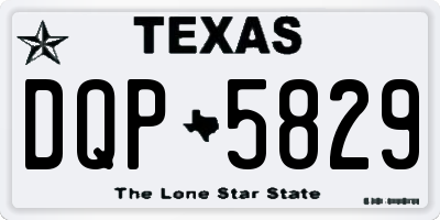 TX license plate DQP5829