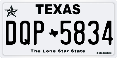 TX license plate DQP5834