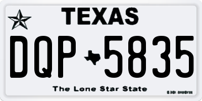 TX license plate DQP5835