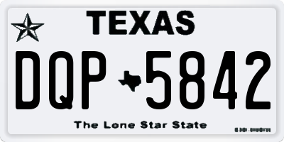 TX license plate DQP5842