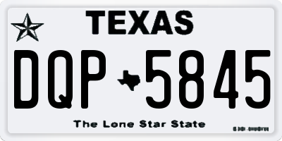 TX license plate DQP5845