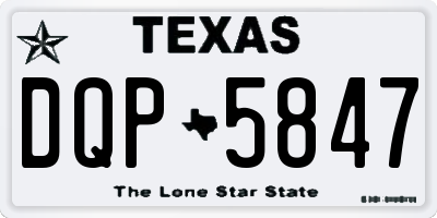 TX license plate DQP5847