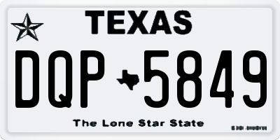 TX license plate DQP5849