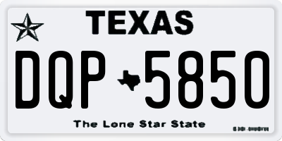 TX license plate DQP5850